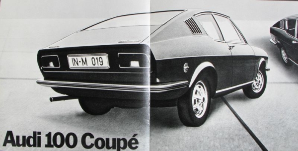 Audi 100 Coupe Modelprogram 1969 "Die neue Sportklasse" Carbrochure (7060)